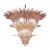 Mid-Century Modern Lot of 2 Mid-Century Modern Pink “Palmette” Murano Glass Chandeliers a Pair For Sale - Image 3 of 7