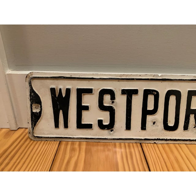 Vintage Westport Ct Street Sign For Sale - Image 4 of 8