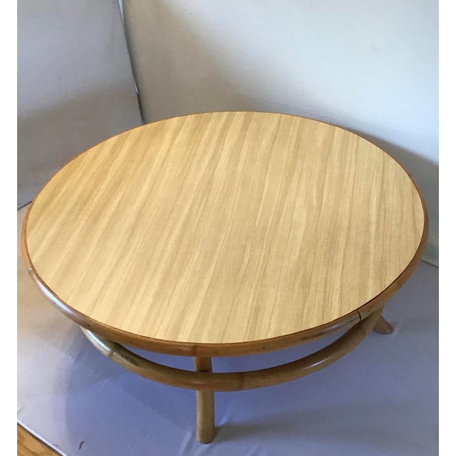 Vintage Mid Century Rattan Bamboo Bentwood Coffee Table ...