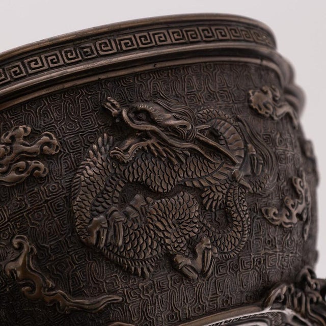 Antique Japanese Edo Style Bronze Vessel, 19th Century For Sale - Image 14 of 18