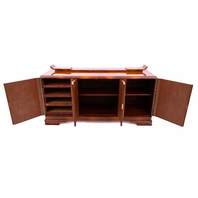 Wood Art Deco Sideboard, Poland, 1940s For Sale - Image 7 of 16