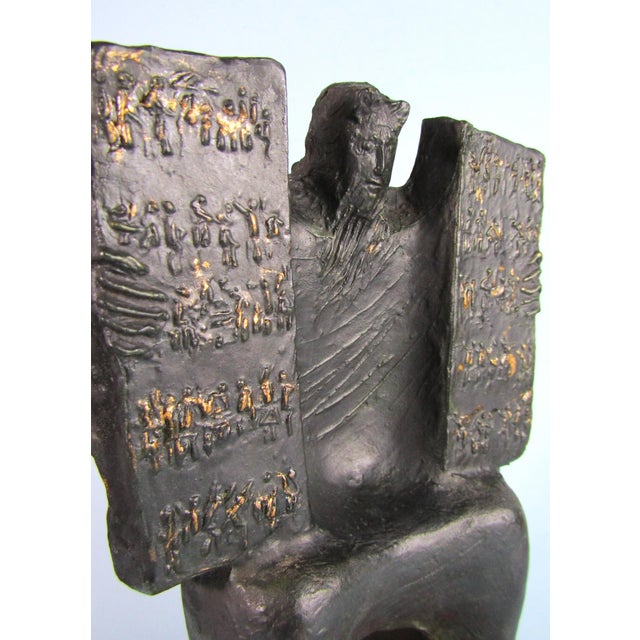 Guiseppi Macri Brutalist Sculpture Moses and Ten Commandments 1969 For Sale - Image 6 of 10