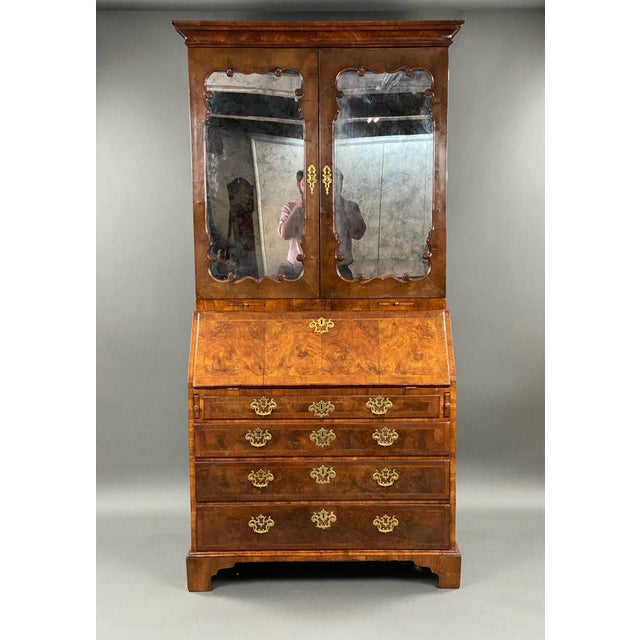 For sale is a fine quality 18th century English George II walnut secretary bookcase in the manner of Giles Grendey. The...