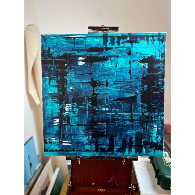 Abstract Matrix Original Abstract Expressionism Acrylic Painting by Shabs Beigh For Sale - Image 3 of 7