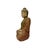 This charming, hand-carved wooden Buddha figure depicts the enlightened one seated in deep meditation with a serene,...