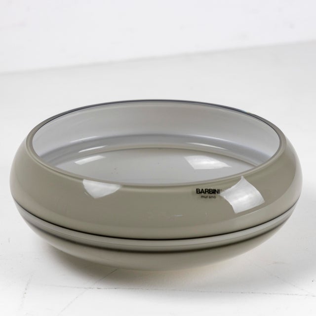 Black Glass Bowl by Alfredo Barbini, 1980s For Sale - Image 8 of 8