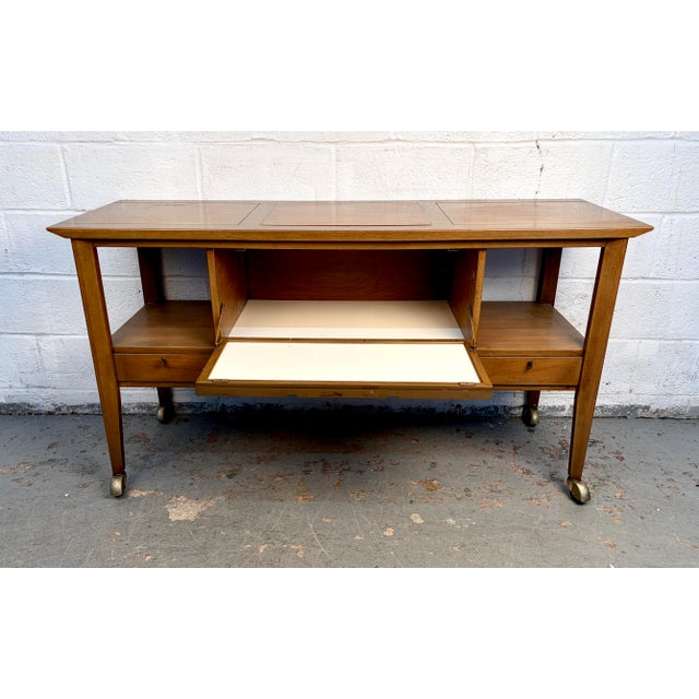 Mid 20th Century Modern Walnut Server Bar Cart by White Furniture Co. For Sale - Image 15 of 18