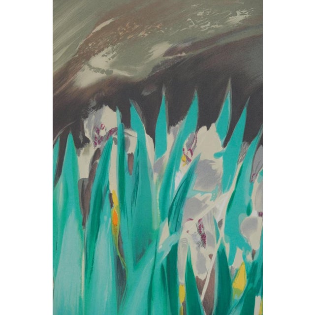 Modern Claude Hemeret, Iris blancs, Lithograph For Sale - Image 3 of 9