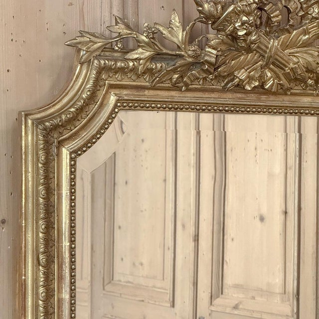 Antique 19th Century French Louis XVI Gilded Mirror For Sale - Image 9 of 18