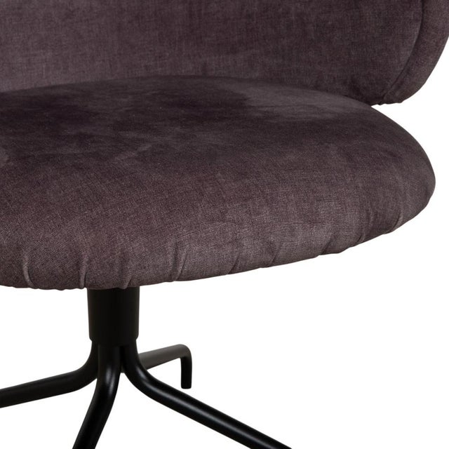 Freifrau Ona Fabric Chairs with Benches, Brown and Grey with Pattern, Set of 5 For Sale - Image 18 of 18