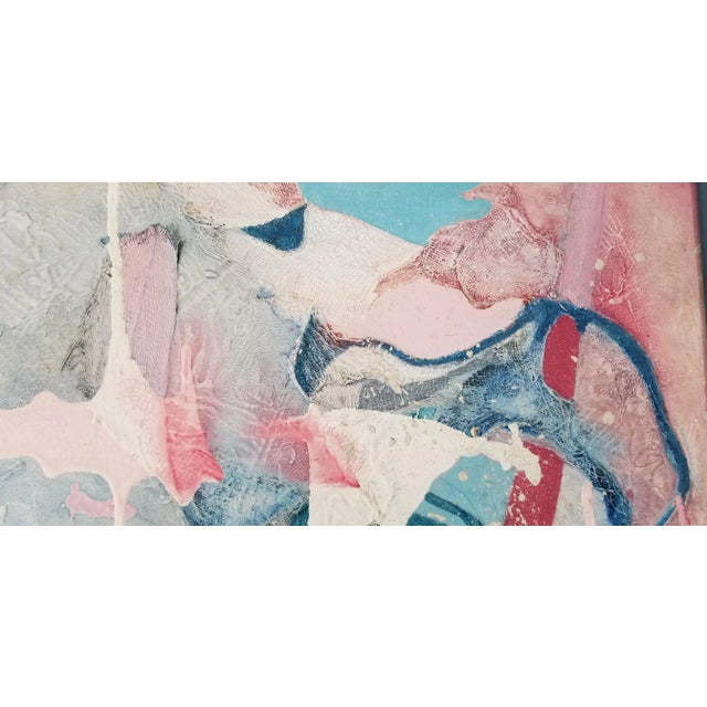 1970s 1970 M J Phillis Mixed Media Collage Abstract Painting For Sale - Image 5 of 10