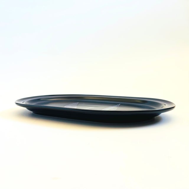 Postmodern Large Noritake Spinnaker Oval Stoneware Serving Platter For Sale - Image 3 of 9