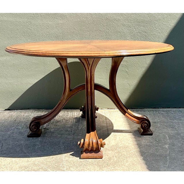 Wood Vintage Theiren Studios “Volute” Dining Table For Sale - Image 7 of 12