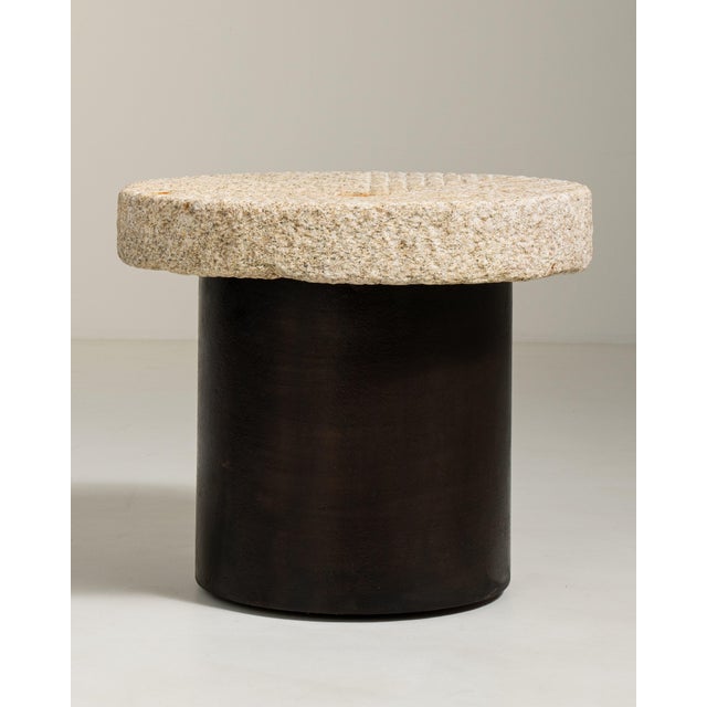 Iron Side Table with Stone Top, Antique, China, Early 20th Century For Sale - Image 11 of 12