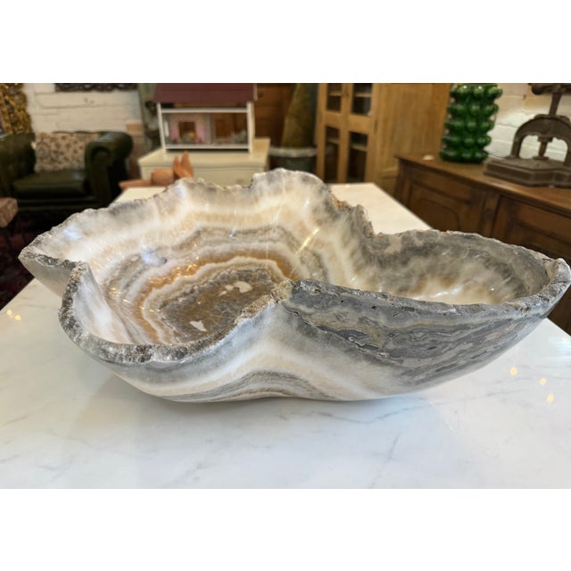 Gemstone Raw Edge Onyx Bowl For Sale - Image 7 of 7