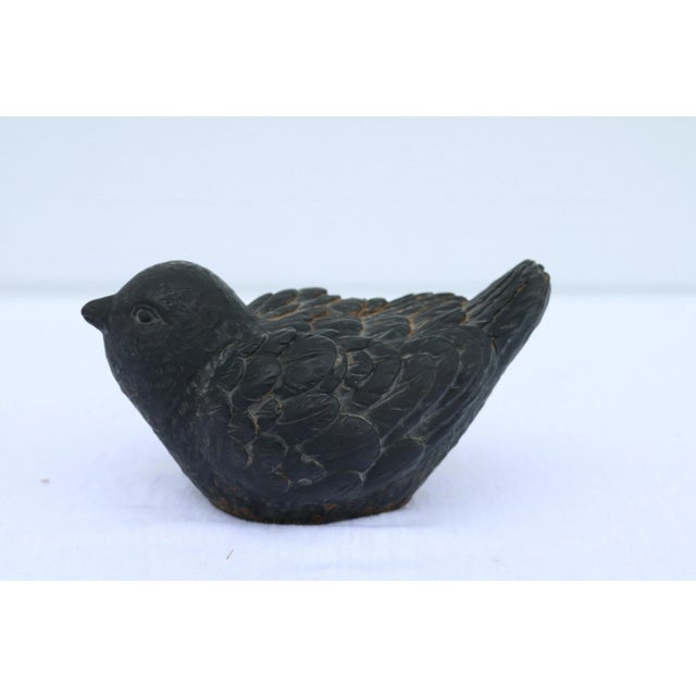 Farmhouse Late 20th Century Cast Iron Chubby Bird Doorstop For Sale - Image 3 of 6