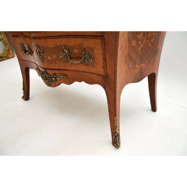 Antique French Marble Top Bombe Commode, 1890s For Sale - Image 10 of 11