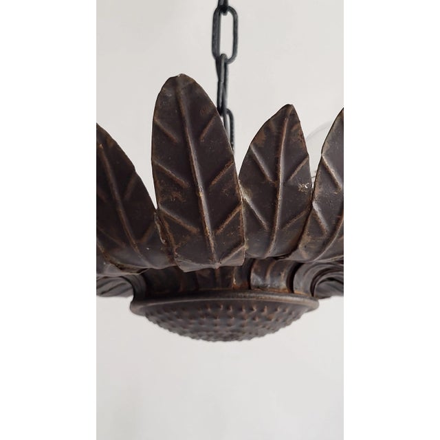 Mid-Century Modern Sunflower Wall or Ceiling Light, 1950s For Sale - Image 10 of 11