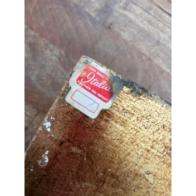 Italian Vintage Mid Twentieth Century Gold and White Florentine Tissue Box Cover For Sale - Image 3 of 6