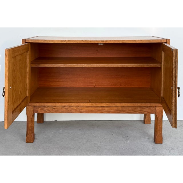 Mid-Century Modern Henning Kjaernulf Oak Brutalist Danish Modern Night Stands For Sale - Image 3 of 8