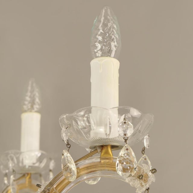 Crystal Glass Chandelier, Germany, 1970s For Sale - Image 8 of 18