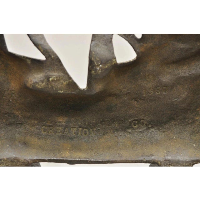 Antique Victorian 1930 Creation Co Cast Iron Figural Ship Boat Door Stop (B) For Sale - Image 9 of 11