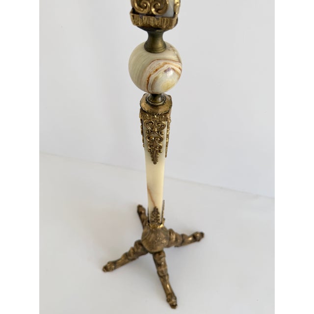 Ornate Italian Brass and Onyx Marble Coat Rack, 1960s For Sale - Image 13 of 18