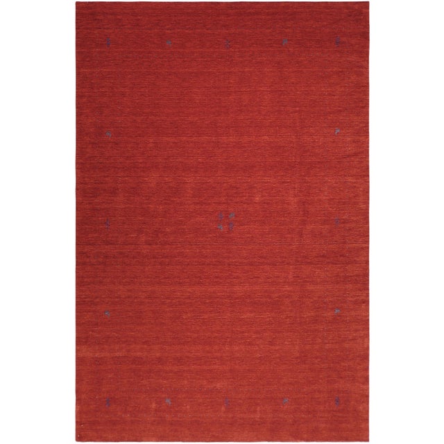 Modern Gabbeh Burnt Orange Wool Rug - 8'2''x9'10'' For Sale - Image 10 of 10