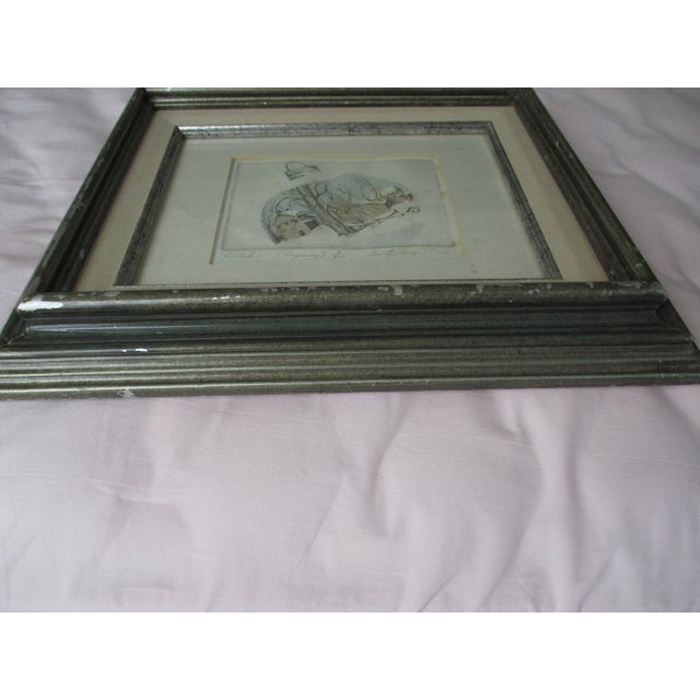 Sculpture Materials Vintage Christmas "Reflections" Artist Pencil Signed Limited Edition Engraving 3 / 500 For Sale - Image 7 of 11