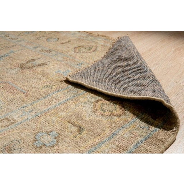 9x12 Ivory Hand-Knotted Wool Faded Serenity Classic Traditional Carpet Rug For Sale - Image 4 of 15
