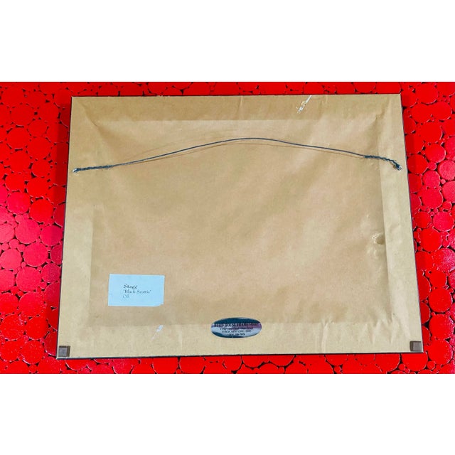 1970s Scottie Scottish Terrier Dog Portrait Canvas Print by Paul Stagg, Framed For Sale - Image 4 of 10