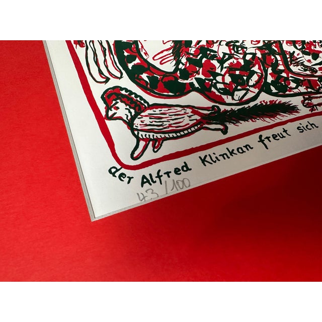 1960s Alfred Klinkan, Untitled, 1960s, Signed Screen Print For Sale - Image 5 of 13