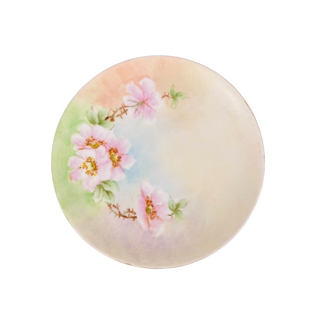 Hand-Painted Made in Prussia, Austria, Japan Floral Porcelain Plate Mixed Collection For Sale - Image 4 of 15