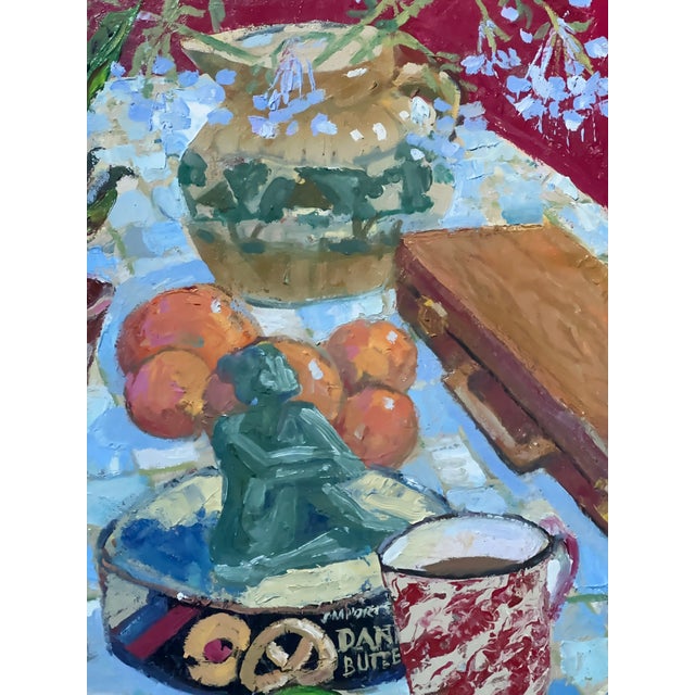 Expressionist Impressionism Still Life Painting With Citrus For Sale - Image 9 of 9