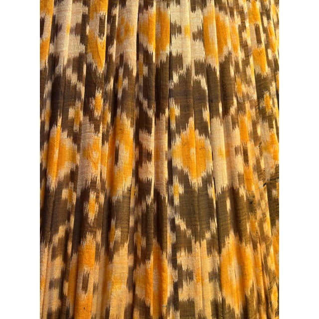 Early 20th Century Pleated Ikat Lampshade For Sale - Image 4 of 7