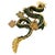 Bochic Dragon Vintage Sapphire & Tasvorite Brooch Set In 18K Gold & Silver For Sale - Image 15 of 18