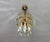 Brass 1970s French Style Hand-Painted Soft Green Crystal Waterfall Brass Chandelier For Sale - Image 8 of 9