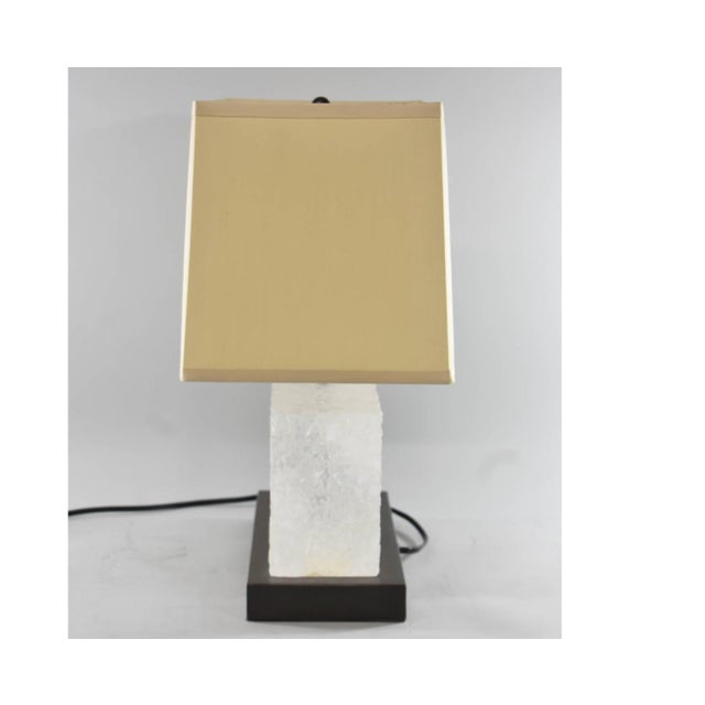 1990s Modern Robert Kuo for McGuire Carved Ice Table Lamp - 1 of 2 For Sale - Image 5 of 6
