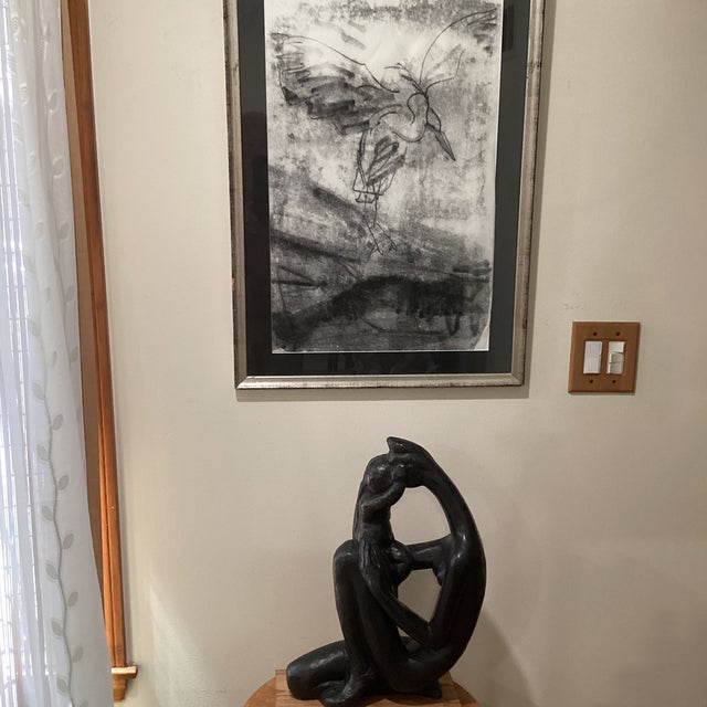 1970s Vintage Abstract Patinaed Sculpture " Mother and Child" by Manuel Carbonell for Austin Productions For Sale - Image 12 of 12
