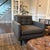 2000 - 2009 Crate & Barrel Petrie Dark Gray Petrie Armchair For Sale - Image 5 of 6