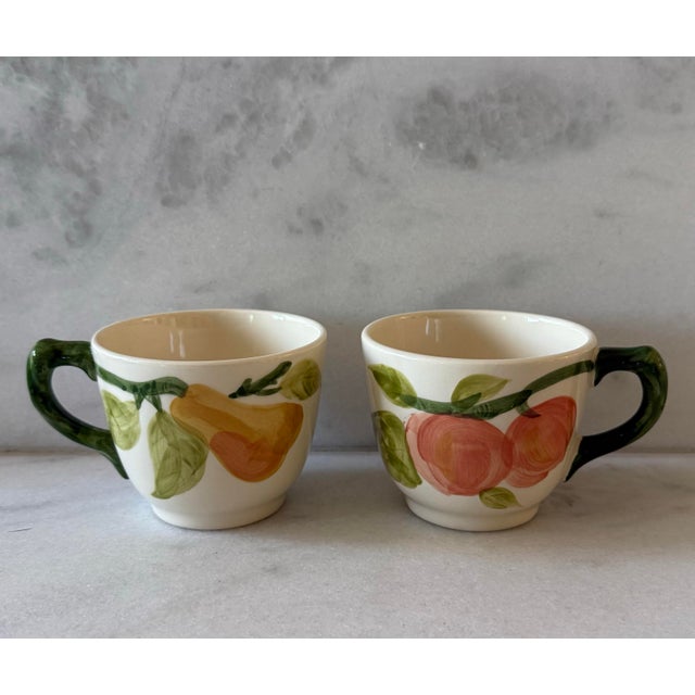 Farmhouse Vintage Franciscan "Fresh Fruit" Coffee Cups - Set of 4 For Sale - Image 3 of 9