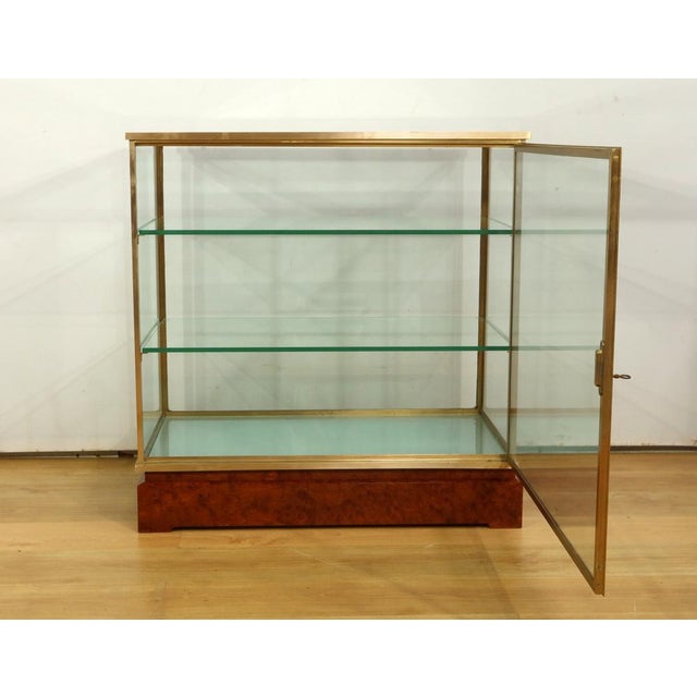 Brass and Elm Display Case, 1950 For Sale - Image 18 of 18