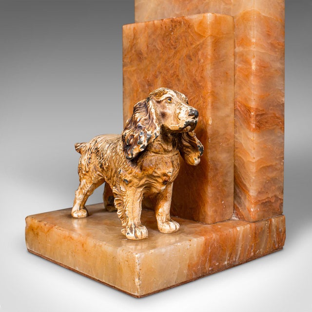 Amber 1930's Pair of Vintage Springer Spaniel Bookends For Sale - Image 8 of 11