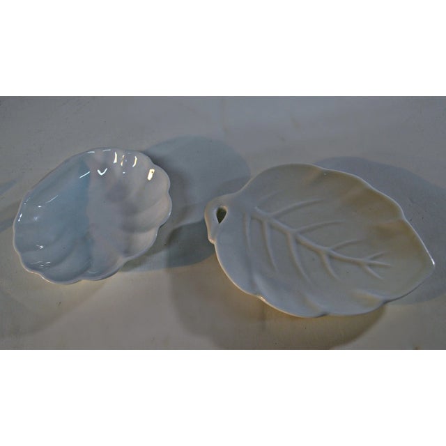 Mid-Century Modern Vintage Lillian Vernon White Ceramic Dishes - A Pair For Sale - Image 3 of 8