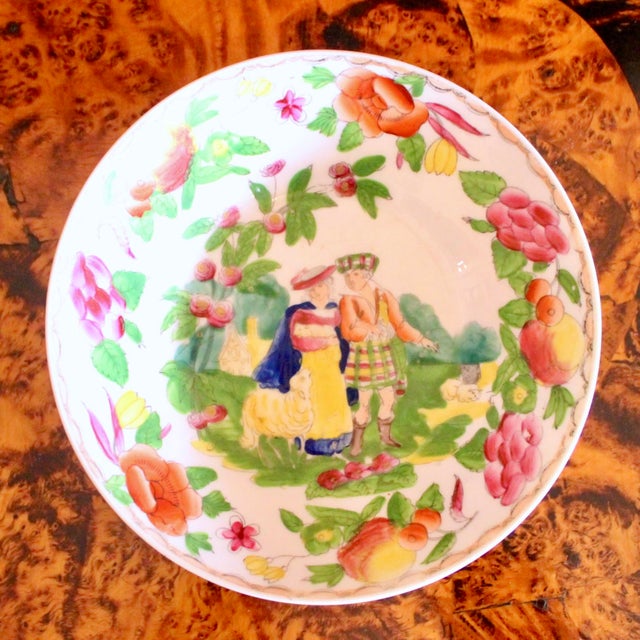 Ceramic Antique English Porcelain Tea Cup and Saucer, Floral Decoration For Sale - Image 7 of 11