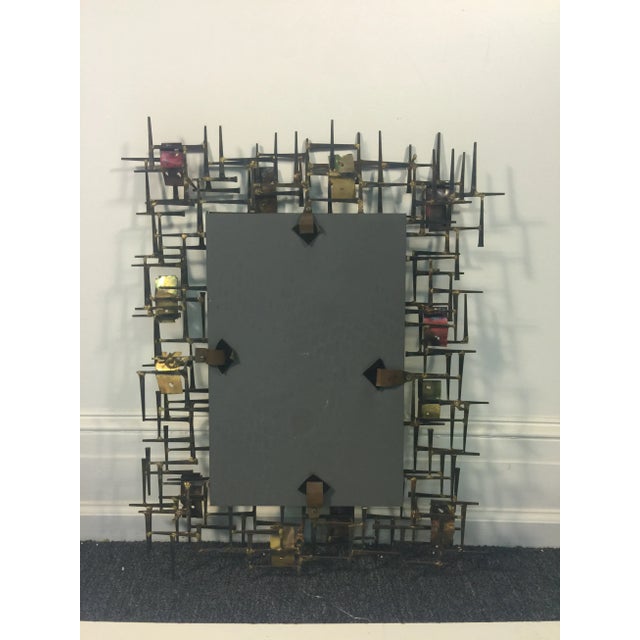 Metal Brutalist Nail & Metal Mirror by Silas Seandel For Sale - Image 7 of 8