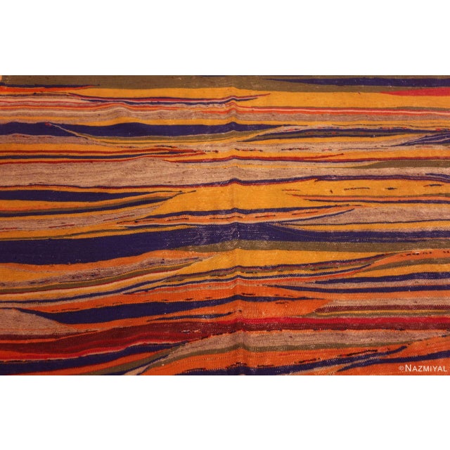 Mid 20th Century Nazmiyal Collection Vintage Moroccan Colorful Kilim Rug For Sale - Image 5 of 5