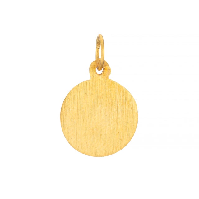 Finely detailed vintage enamel charm crafted in 19k yellow gold. Crafted in Portuguese 19k yellow gold, the beloved charm...