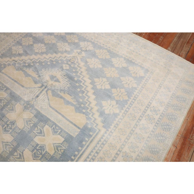 Vintage Zabihi Collection Blue Neutral Rug For Sale In New York - Image 6 of 9