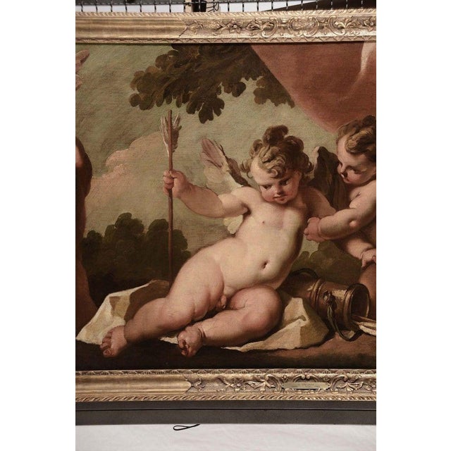 Gaspare Diziani, Cupids at Play, Oil on Canvas, 18th Century, Framed For Sale - Image 6 of 10